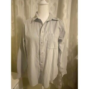 LL Bean Shirt Blue Corduroy Button Up Shacket Long Sleeve Top S